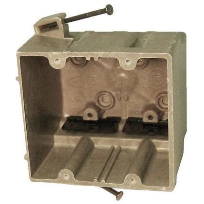 non metallic 2 hole outlet box|Moulded, 2.